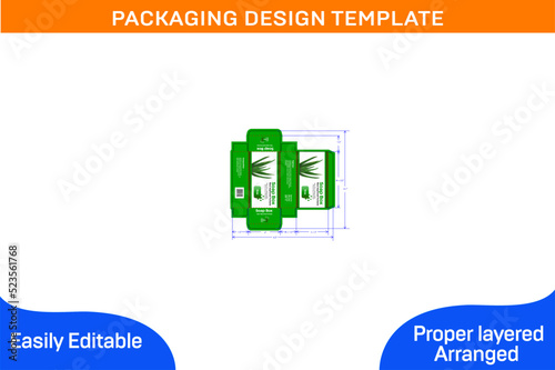 Aloe vera Soap Box Packaging Design Template