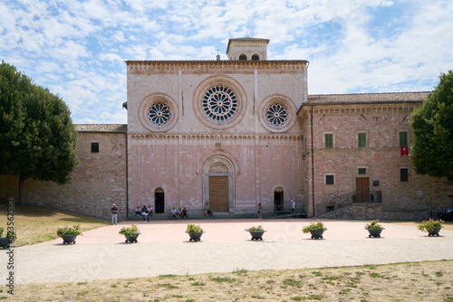 The medieval church of Saint Peter (Chiesa di San Pietro) in Assisi, Italy 