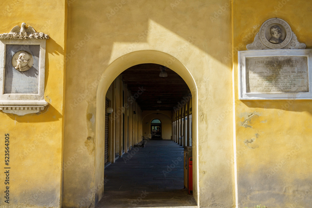 Historic buildings of Gualtieri, Reggio Emilia, Italy