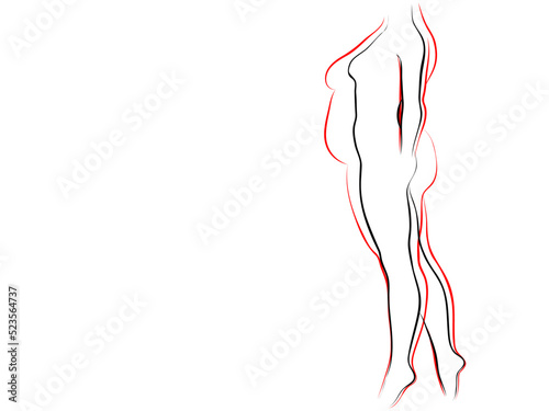 Vector conceptual fat overweight obese female vs slim fit healthy body after weight loss or diet with muscles thin young woman isolated. Fitness, nutrition or fatness obesity, health silhouette shape