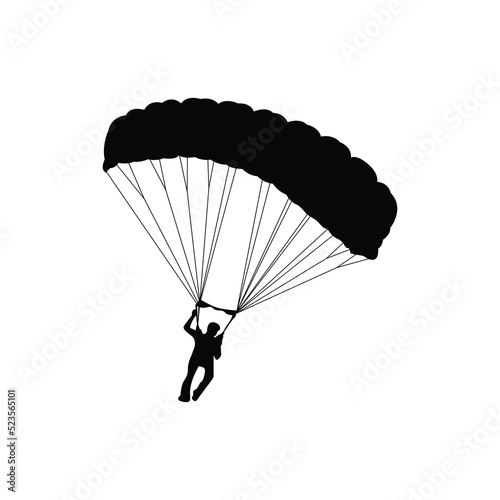 people skydiving icon vector graphics
