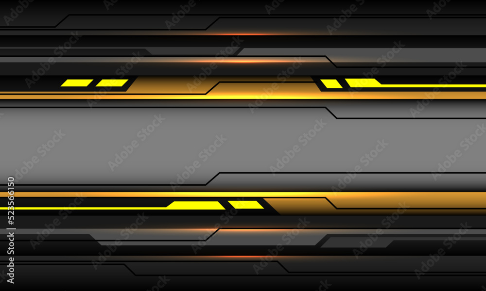 Abstract yellow grey black metallic overlap cyber shadow geometric design modern luxury futuristic technology background vector illustration. Abstract yellow grey black metallic overlap cyber shadow geometric design modern luxury futuristic technology background vector illustration.