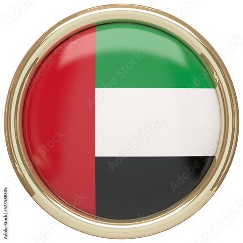Badge with the flag of the United Arab Emirates isolated on transparent background Free Download Badge with the flag of the United Arab Emirates isolated on transparent background - GFXLoad
