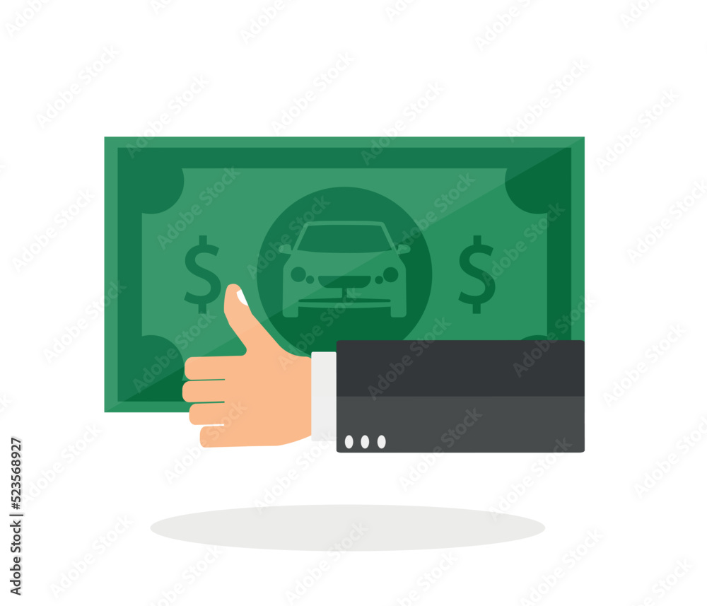 Buying and Renting a car concept. car and dollar icon vector.
Buying and Renting a car concept. car and dollar icon vector.