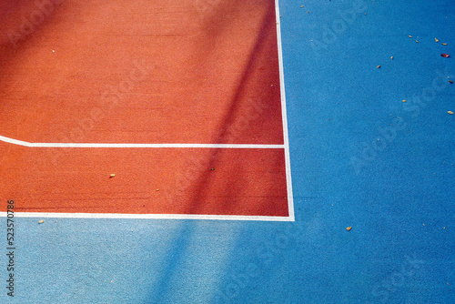 red and blue sport court