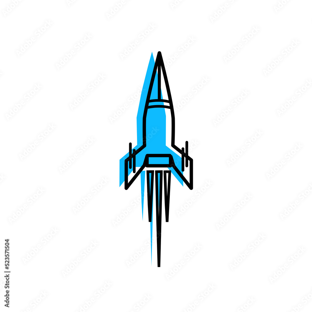 rocket icon graphic design