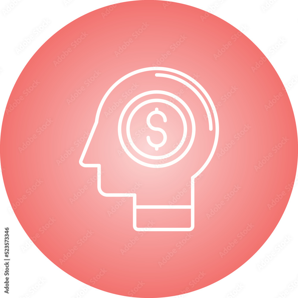 Money Thinking Icon Money Thinking Icon