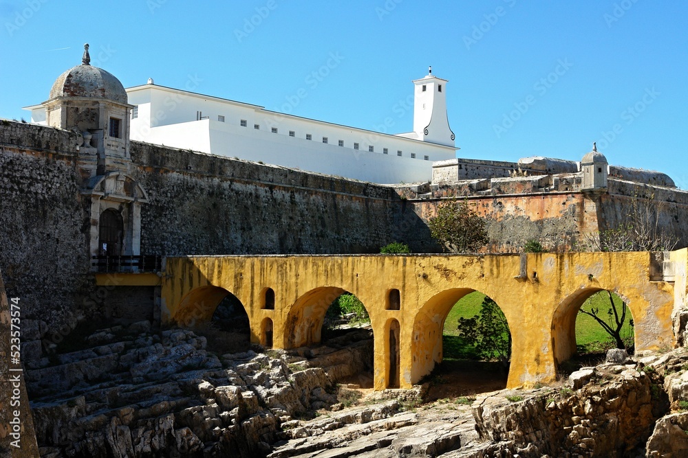 Forte and bridge in Peniche, centro - Portugal 