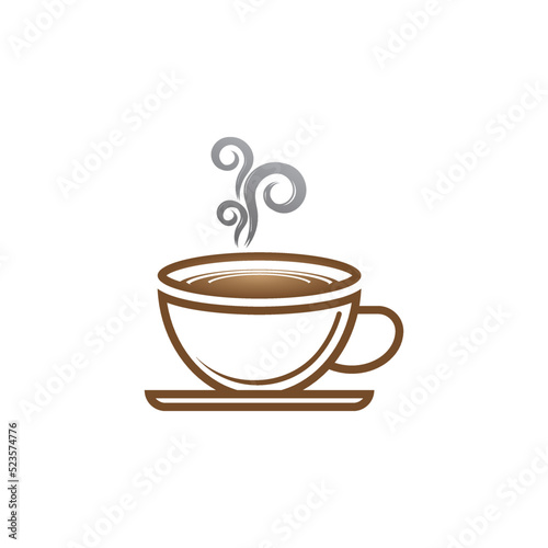 Coffee cup logo template