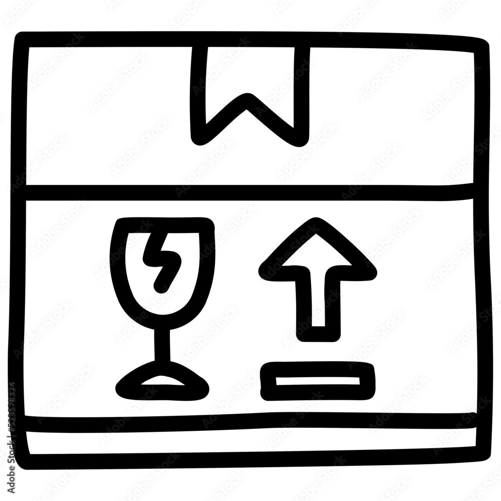 handdrawn package icon handdrawn package icon