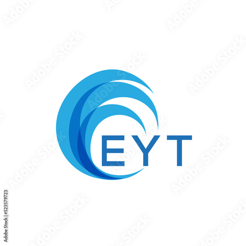 EYT letter logo. EYT blue image on white background. EYT Monogram logo design for entrepreneur and business. . EYT best icon.
 photo