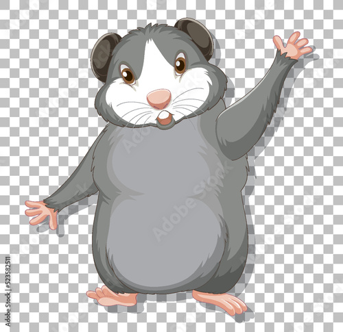Hamster in cartoon style