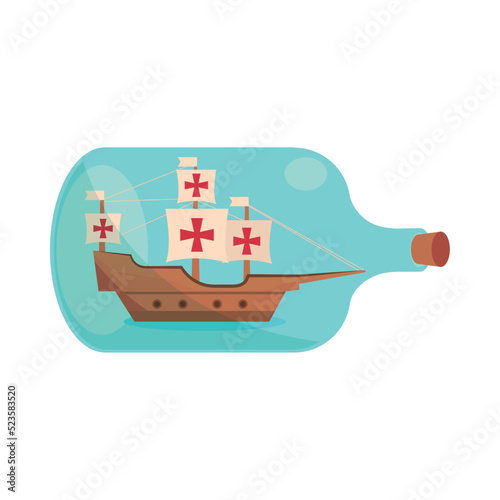 bottle sailing ship