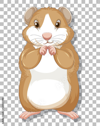 Hamster in cartoon style