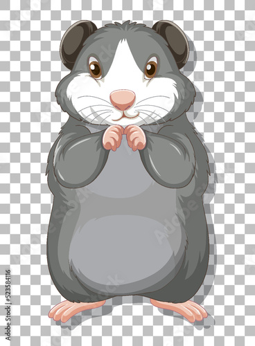 Hamster in cartoon style