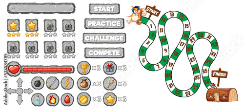 Game element template design set