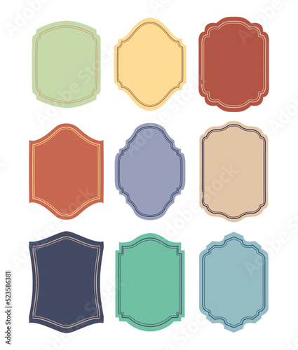 collection set vintage frame border - retro banner element decoration