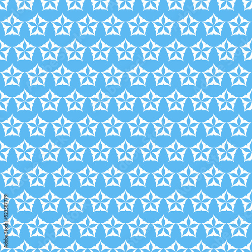 Blue aquamarine star on color background, cute repeating eps vector illustration