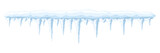 Illustration of icicles. Winter decoration for Merry Christmas and Happy New Year.