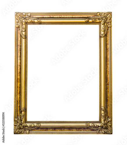 Antique frame for design and decoration,wood vintage or retro frame photo