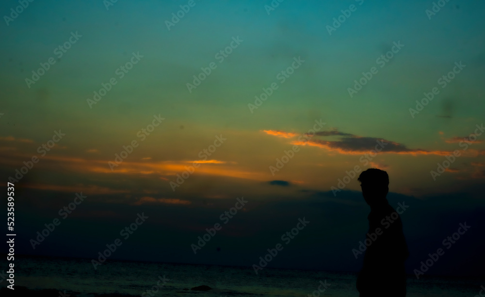 Sunset in Kannyakumari Sunset in Kannyakumari