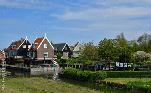 Marken, Netherlands - may 22 2022 : touristy village centre