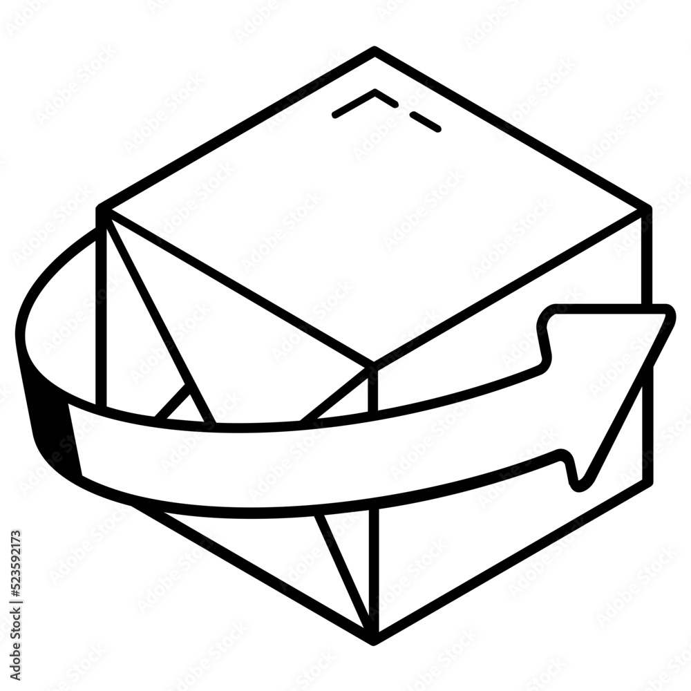 An editable outline icon of send product An editable outline icon of send product