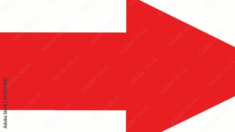 red arrow pointing right icon,symbol of arrow on green screen background,seamless loop animation red arrow pointing right icon,symbol of arrow on green screen background,seamless loop animation