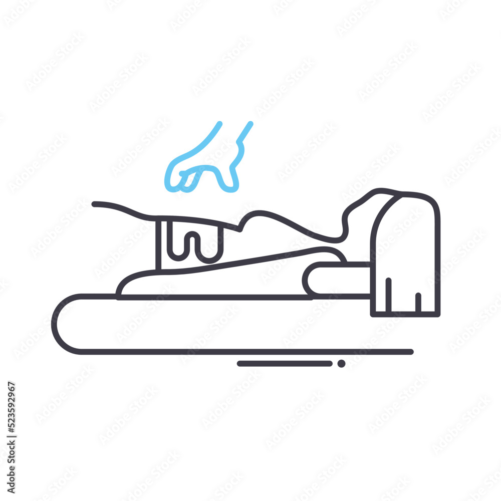 Abdominal Massage line icon, outline symbol, vector illustration, concept sign Abdominal Massage line icon, outline symbol, vector illustration, concept sign