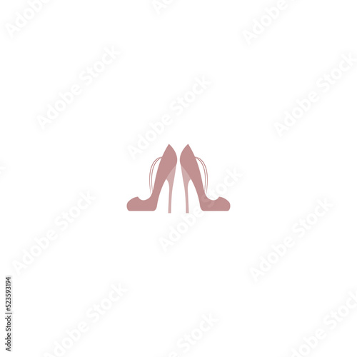 high heels vector logo illustration