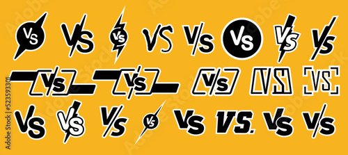 Versus screen. Vs battle or duel. Vector background