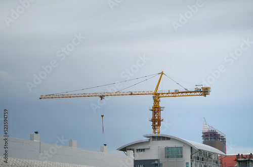 Construction with construction cranes