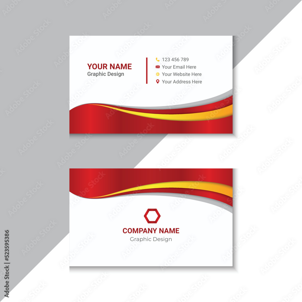 Naklejka premium Modern And Professional Business Card Template