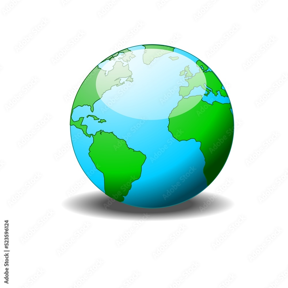 green earth globe of earth Round shape Earth Map Planet Universe