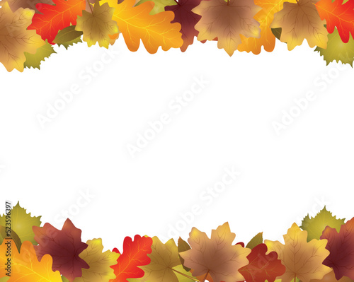 Autumn leaves background, vector illustration