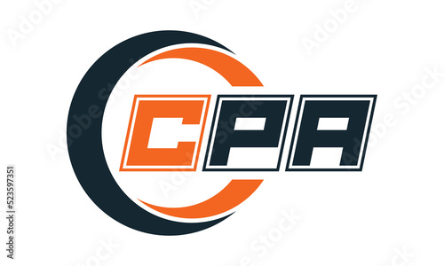 CPA three-letter circle logo design. custom font logo vector template | abstract logo | word mark logo | letter mark logo | business logo | minimalist logo | font logo |
