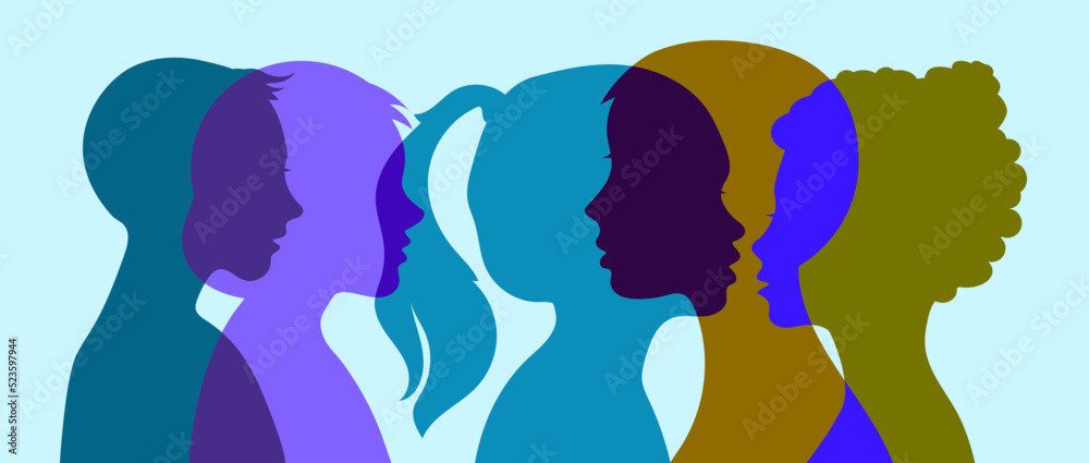 
Parents and children. Drawing of a human silhouette.
Family,
adolescent psychology, family relations between relatives. Vector image.