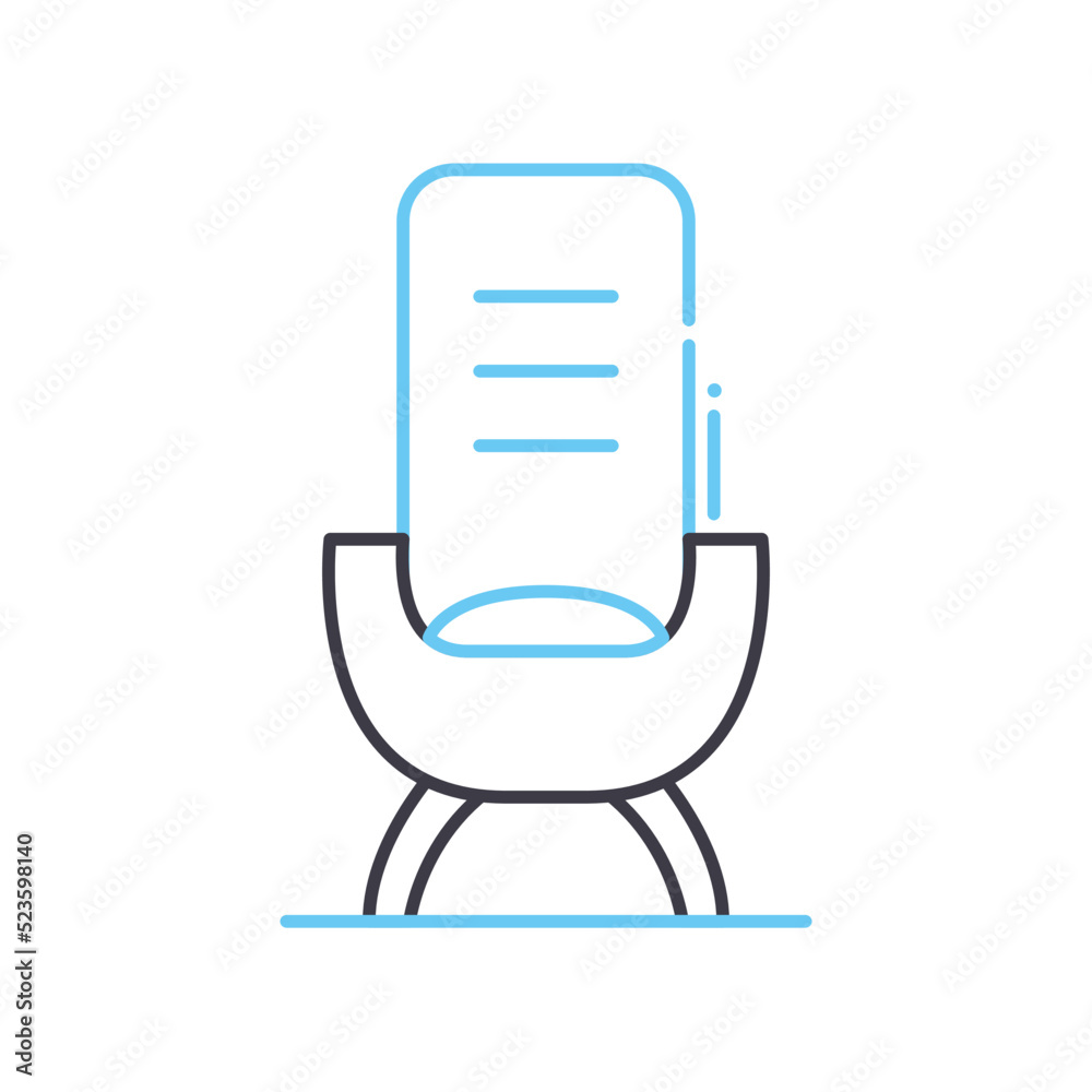 armchair line icon, outline symbol, vector illustration, concept sign