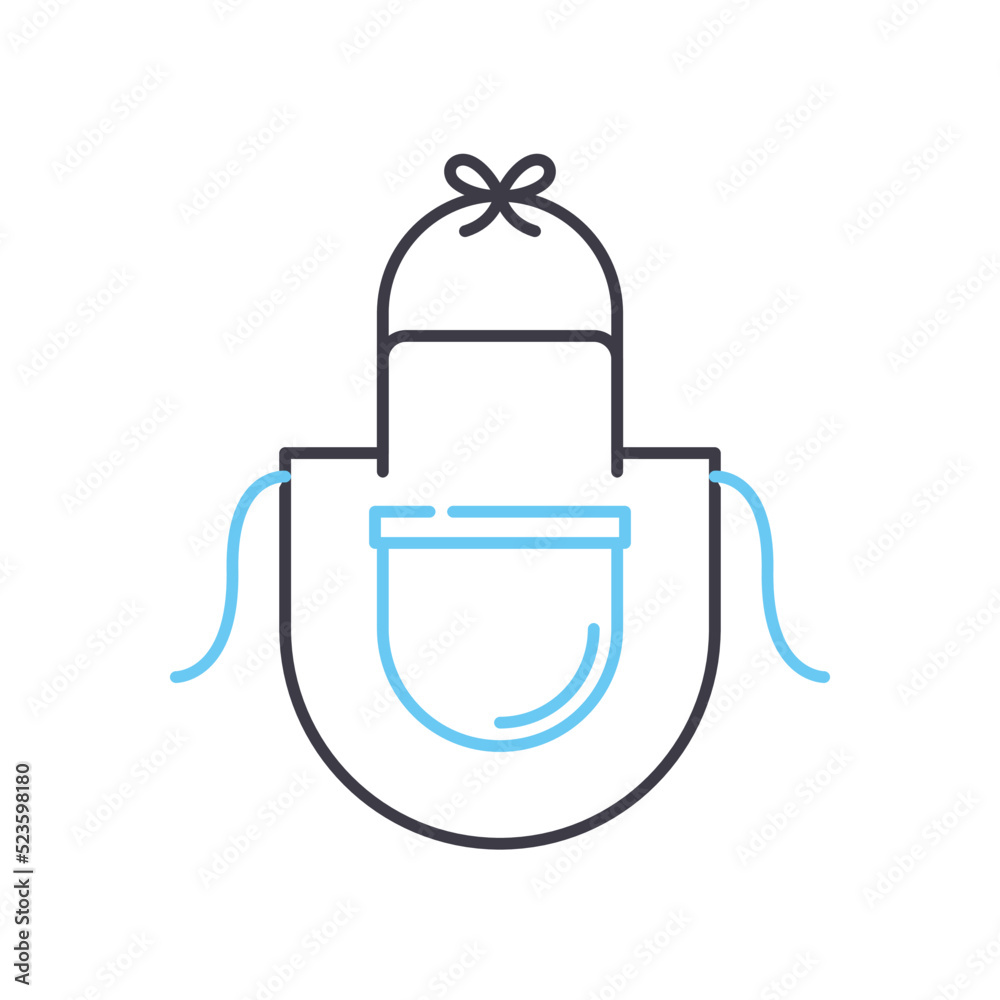 apron line icon, outline symbol, vector illustration, concept sign apron line icon, outline symbol, vector illustration, concept sign