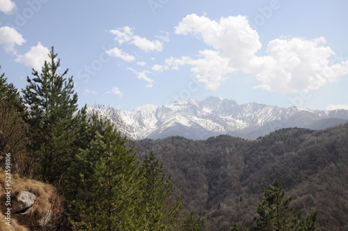 Beautiful view of Caucasus mountains in background © Don Serhio