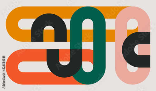 Colorful round shapes abstract background vector