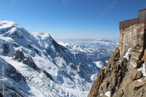 snow covered mountains