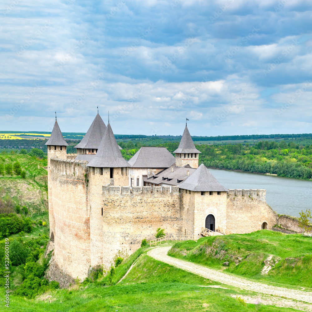 Khotyn medieval fortress in Ukraine. Ancient culture