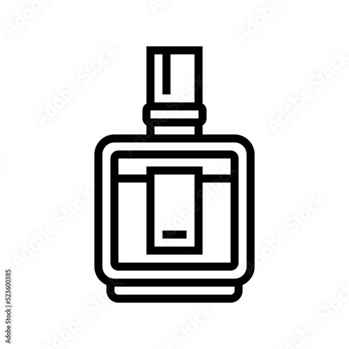 cologne fragrance bottle perfume line icon vector. cologne fragrance bottle perfume sign. isolated contour symbol black illustration