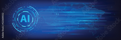 AI Artificial intelligence Abstract background 008