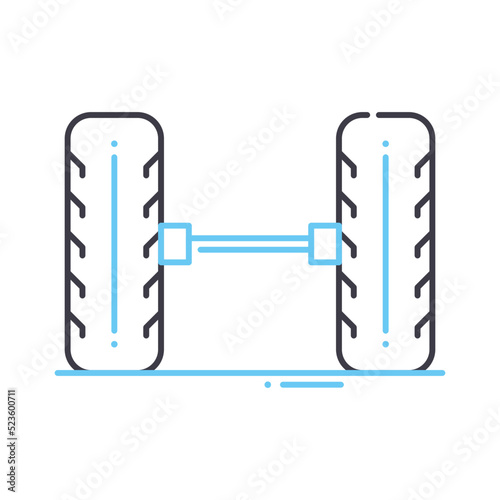 aliment wheel line icon, outline symbol, vector illustration, concept sign