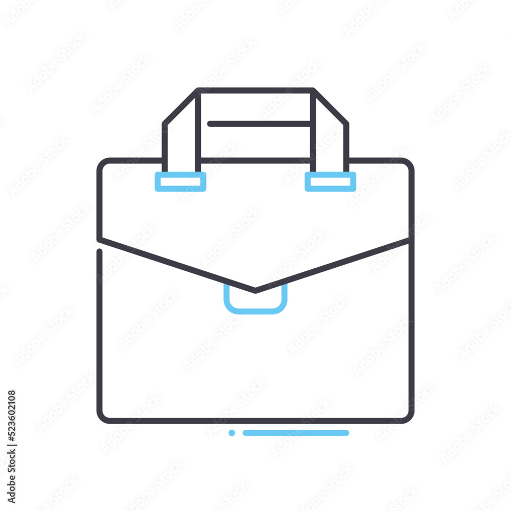 briefcase line icon, outline symbol, vector illustration, concept sign briefcase line icon, outline symbol, vector illustration, concept sign