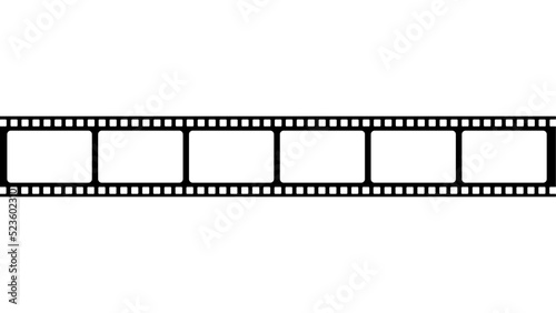 film strip icon isolated on transparent background. tape photo film strip frame, Video Film strip roll, Vector illustration	