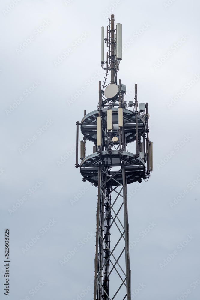 cell phone tower with grey background cell phone tower with grey background