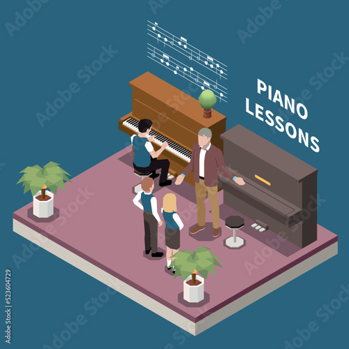 Art School Isometric Concept